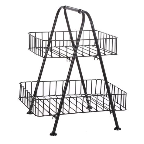 Organizador multiuso canastos 2 niveles metal-1