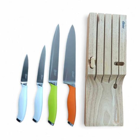Set cuchillos mango silicona 5 piezas chef - Oster-1