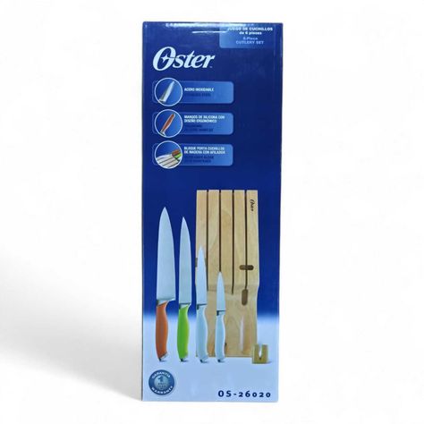 Set cuchillos mango silicona 5 piezas chef - Oster-3