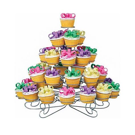 Porta cupcakes de metal blanco para 41 unidades-1