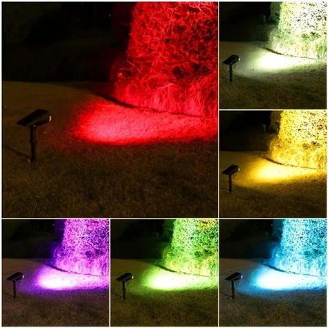 Foco led solar para jardín luz colores-1