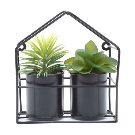 Set 2 suculentas artificiales 18 cm-0