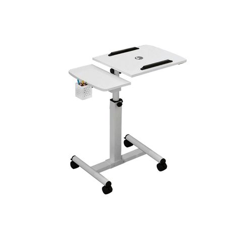 Multimesa ajustable con ventilador para notebook blanca-0