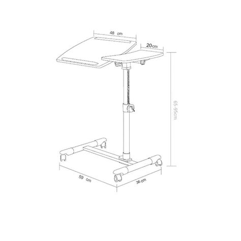 Multimesa ajustable con ventilador para notebook blanca-2