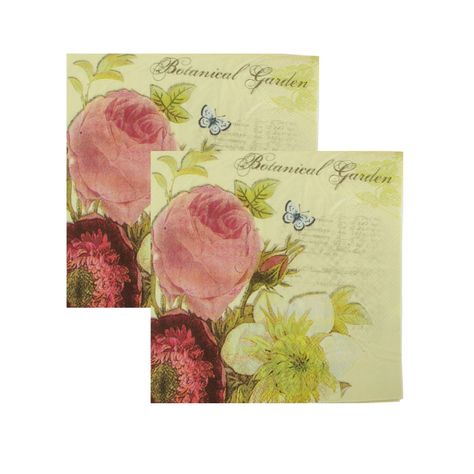 Pack 4 Paquetes De Servilletas Diseño Rosa-0