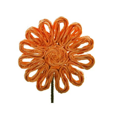 Flor Yute Naranja 38 cm Pack 6 un.-0