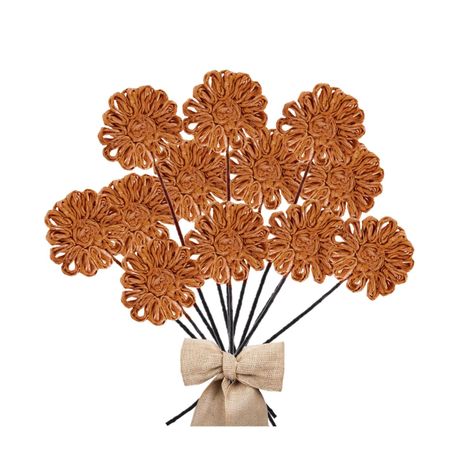 Flor Yute Naranja 38 cm Pack 6 un.-1