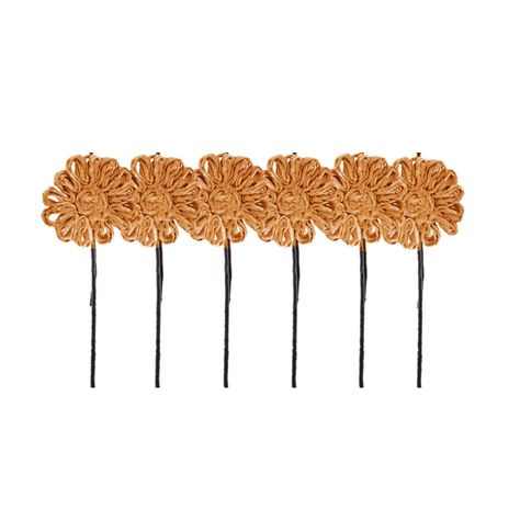 Flor Yute Naranja 38 cm Pack 6 un.-2