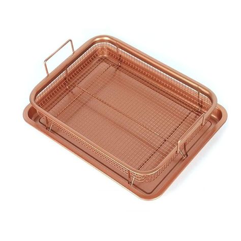 Bandeja para horno acero inoxidable color cobre-2