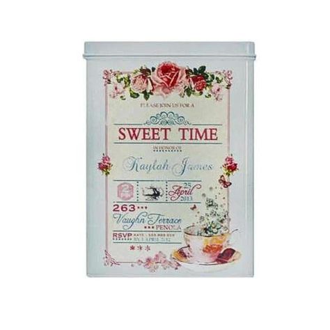 Set de 2 canister metalicos diseño sweet time-1