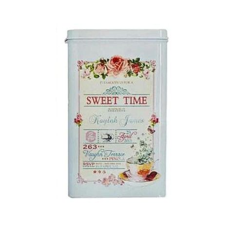 Set de 2 canister metalicos diseño sweet time-2