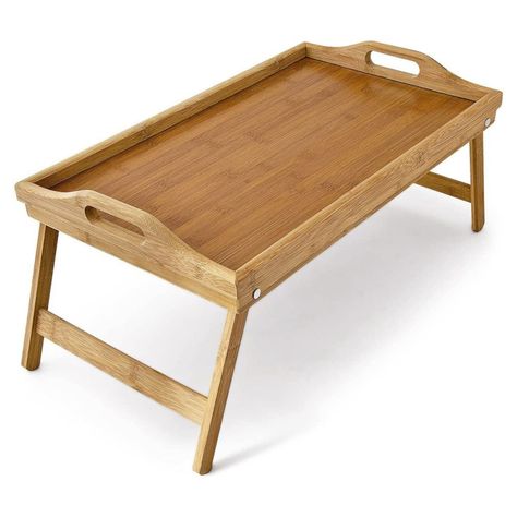 Bandeja para cama de bambú 50x30x22 cm-0