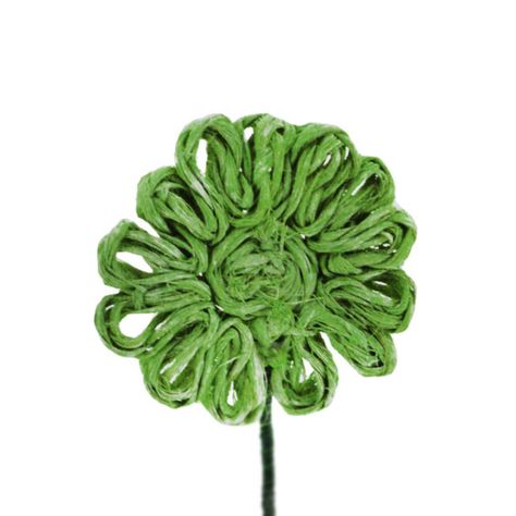 Flor Yute Verde 30 cm Pack 6 un.-0