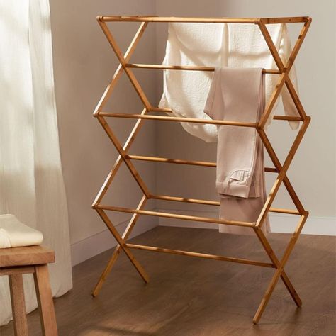 Tendedero Plegable Bambú 105 cm-3