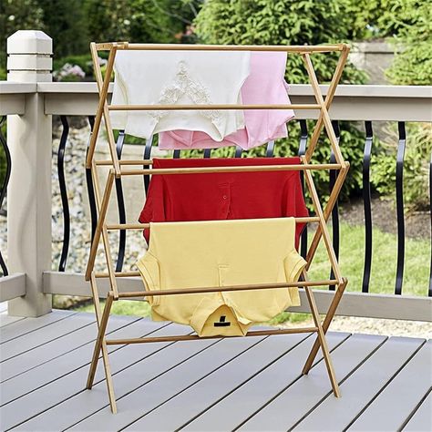 Tendedero Plegable Bambú 105 cm-4