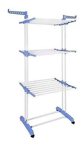 Tendedero plegable 3 niveles con ruedas-1