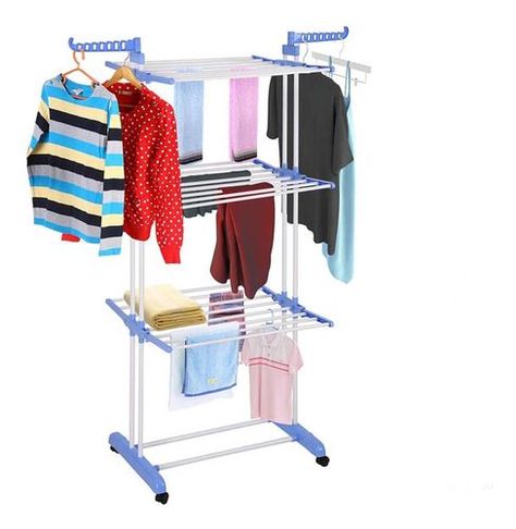 Tendedero plegable 3 niveles con ruedas-5