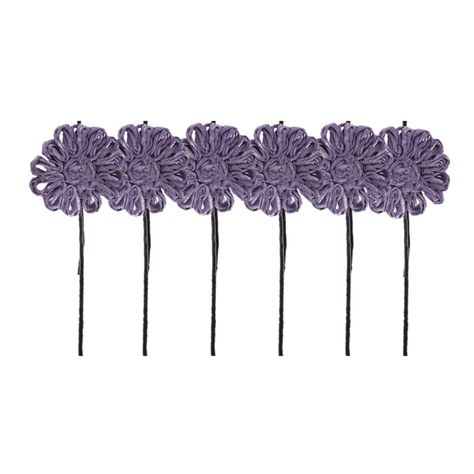 Flor Yute Lila 25 cm Pack 6 un.-0
