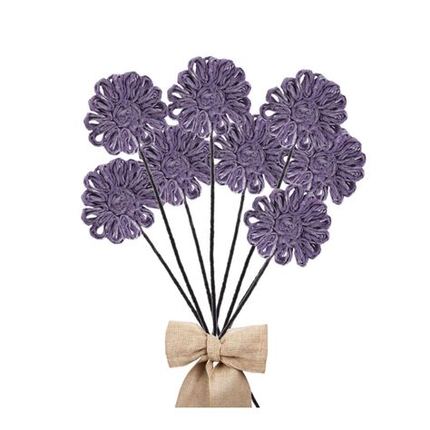 Flor Yute Lila 25 cm Pack 6 un.-1