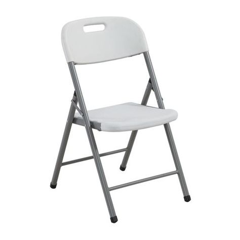 Silla plegable con asa blanco-0