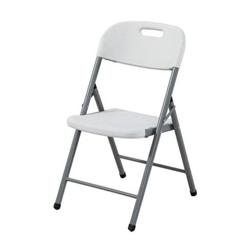 Silla plegable con asa blanco-1