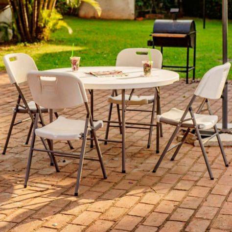 Silla plegable con asa blanco-3