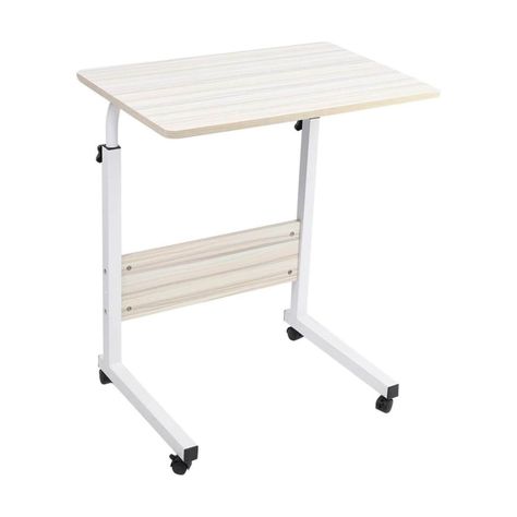 Mesa escritorio de madera con ruedas-0