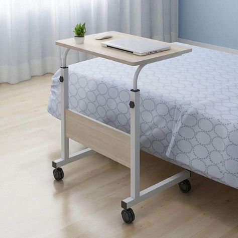 Mesa escritorio de madera con ruedas-3