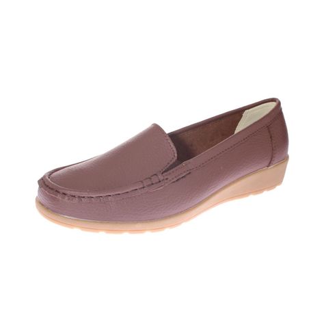 Mocasín Cuero Café Vía Franca Mujer-0
