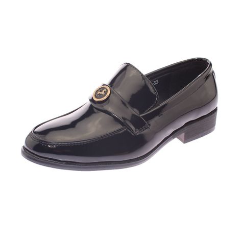 Zapato formal Negro Vía Franca Niño-0
