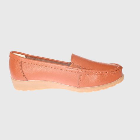 Mocasín Cuero Camel Vía Franca Mujer-3