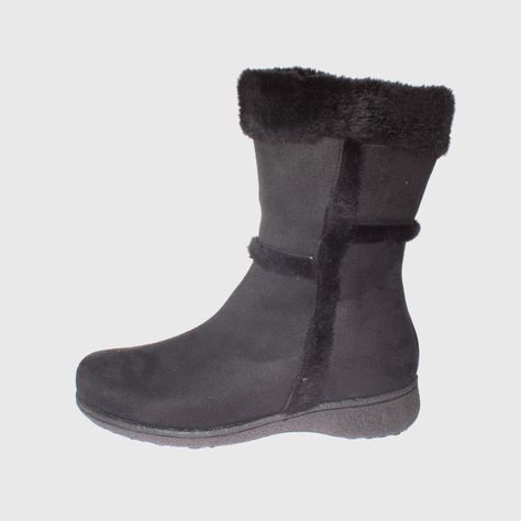 Bota piel Negro Vía Franca Mujer-1