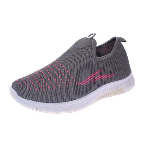 Zapatilla piel invernal Gris/rosa Vía Franca Mujer-0