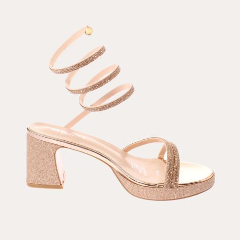 Sandalia Taco Dorado Vía Franca Mujer Art: 52100CHAMPAGNE-3
