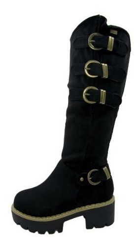 Bota Casual Para Mujer Color Negro-0
