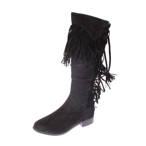 Bota Flecos Negro Vía Franca Mujer-0