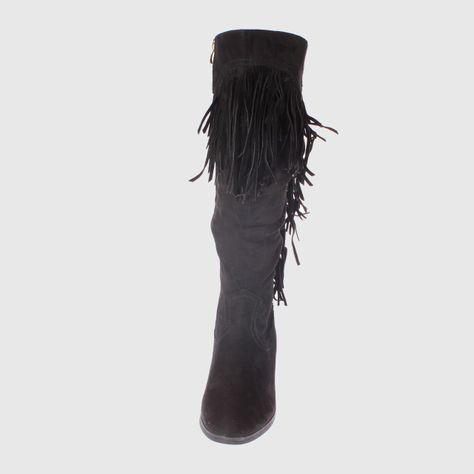 Bota Flecos Negro Vía Franca Mujer-2
