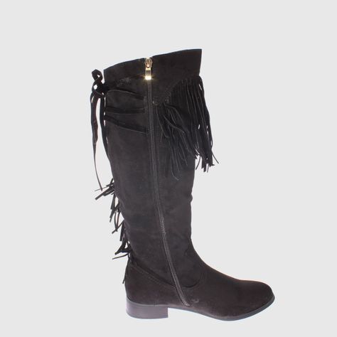 Bota Flecos Negro Vía Franca Mujer-3