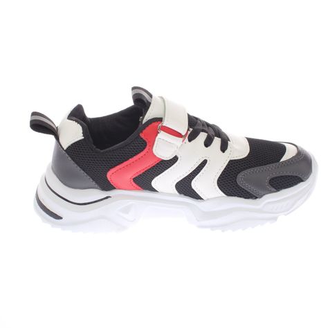 Zapatilla Negro/rojo Vía Franca Niño-2