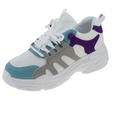Zapatilla Blanco Morado Vía Franca Mujer-0