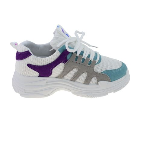 Zapatilla Blanco Morado Vía Franca Mujer-3
