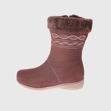 Bota piel Café Vía Franca Niña-1