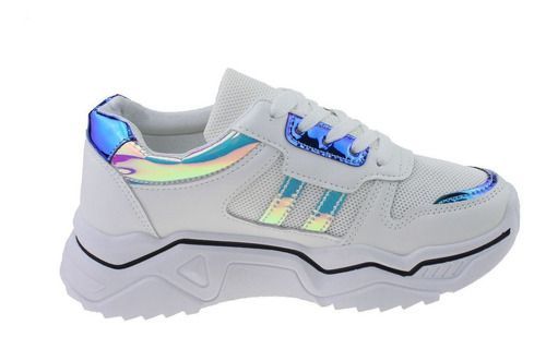 Zapatilla Blanco/verde Vía Franca Mujer-7