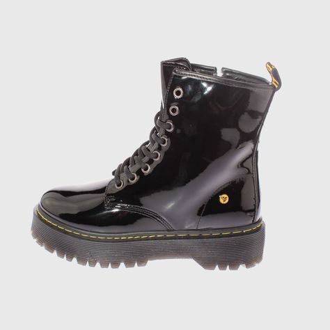 Botin Negro/Amarillo Vía Franca Mujer-1