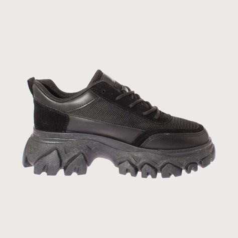 Zapatilla Plataforma Negro Vía Franca Mujer Art: 5LY036BLACK-3