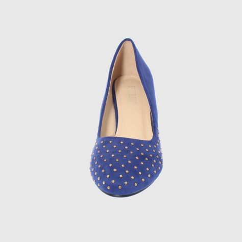 Zapato taco Azul Vía Franca Mujer-2