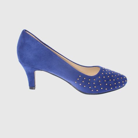 Zapato taco Azul Vía Franca Mujer-3