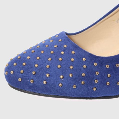 Zapato taco Azul Vía Franca Mujer-4