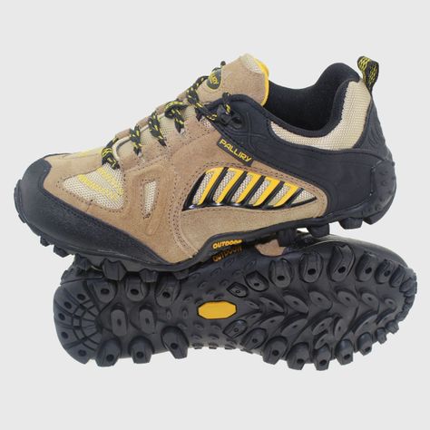 Zapatilla Outdoor Negro/Camel/Amarillo Vía Franca Niño-4