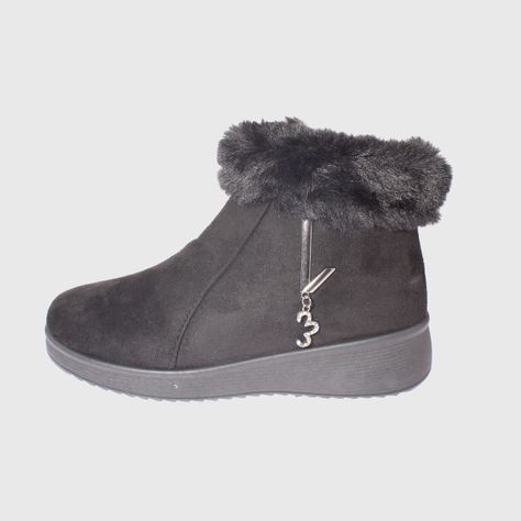 Bota Piel Negro Vía Franca Mujer-1